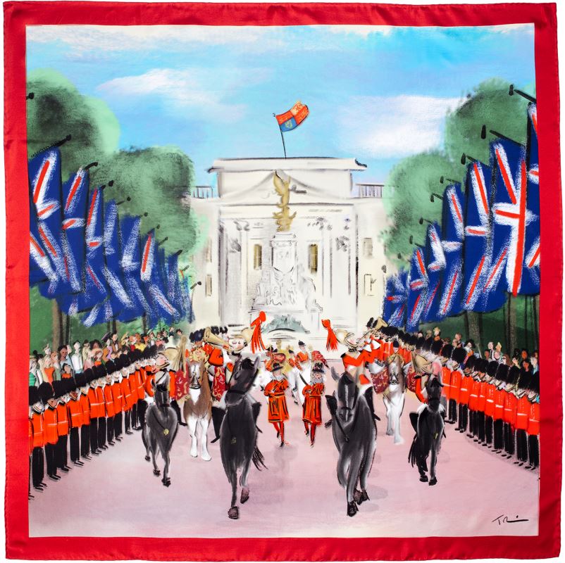 Halcyon Days Trooping the Colour Silk Scarf