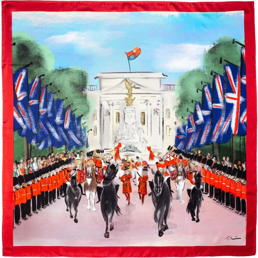 Halcyon Days Trooping the Colour Silk Scarf